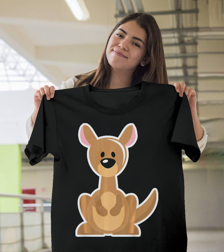 Kangaroo Kangaroo Emoji Sticker Cartoon T-Shirt