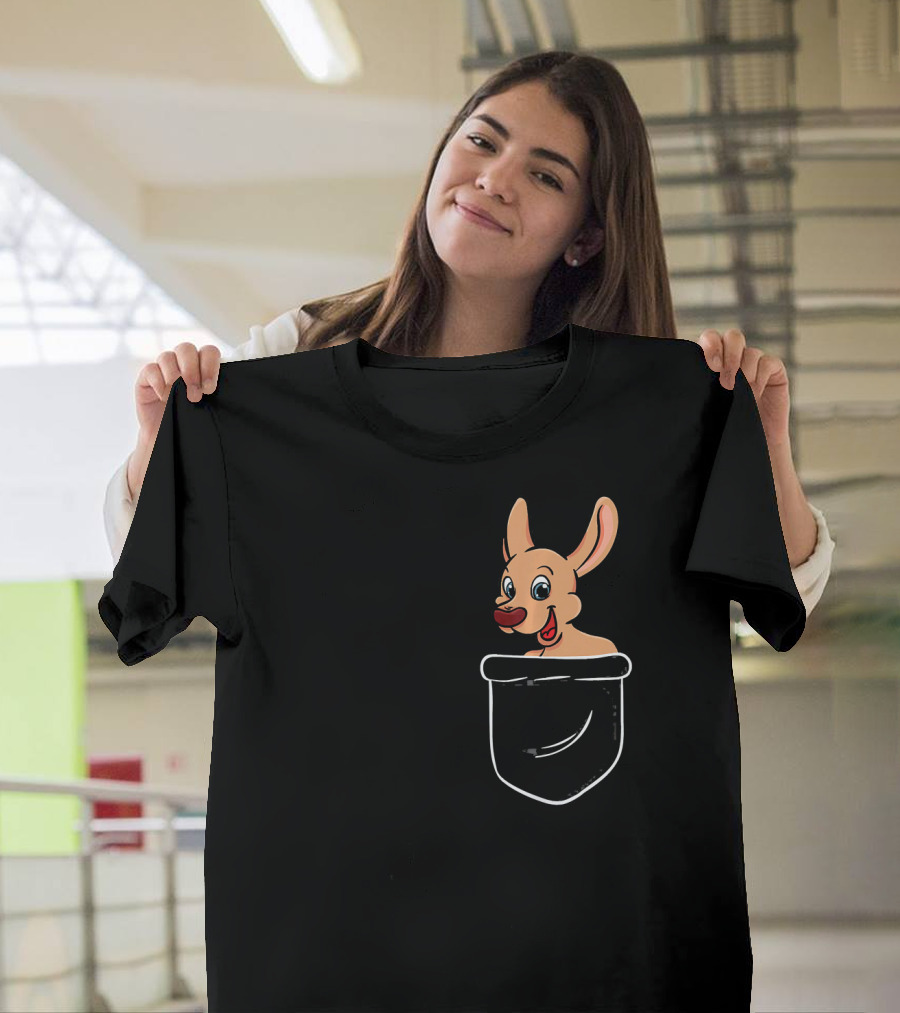 Kangaroo Pocket Australia Hopping Pouch Fun T-Shirt