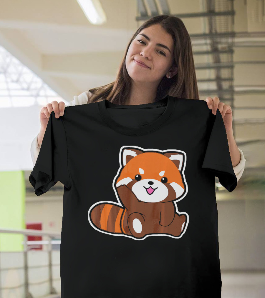 Red Panda Cute Red Panda Sitting Playfully T-Shirt