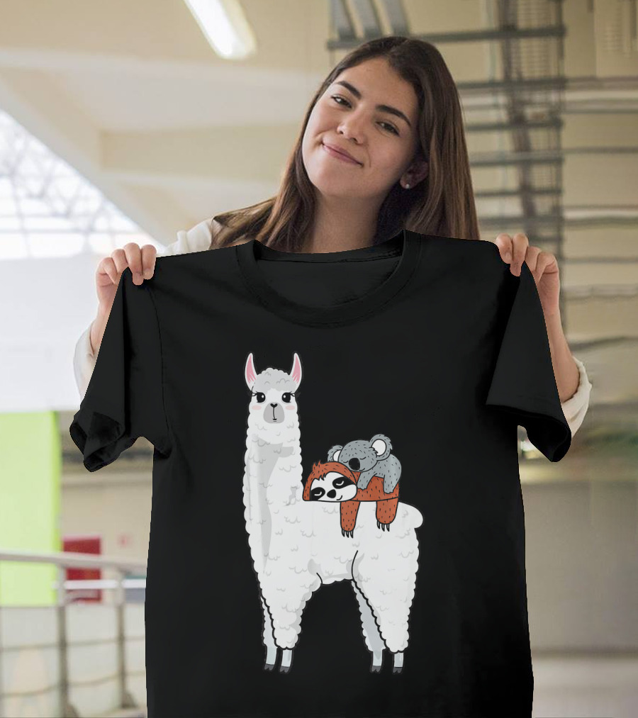 PATRONUS SLOTH KOALA ON LLAMA ALPACA T-Shirt