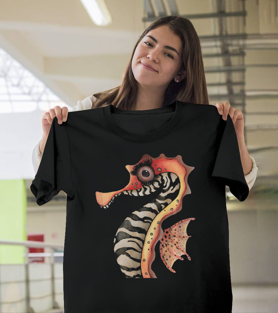 Zebra Seahorse Novelty Funny Sea Animal T-Shirt