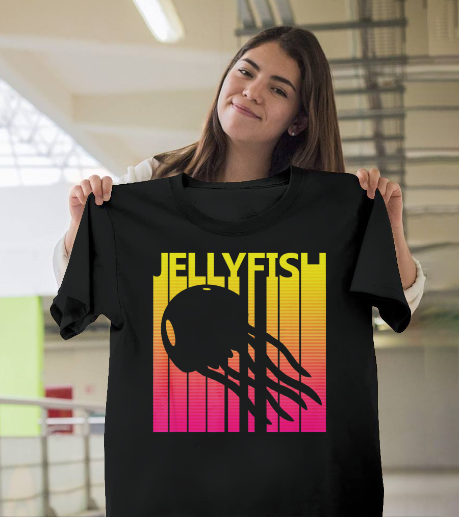 Jellyfish Retro Sunset Vibes T-Shirt