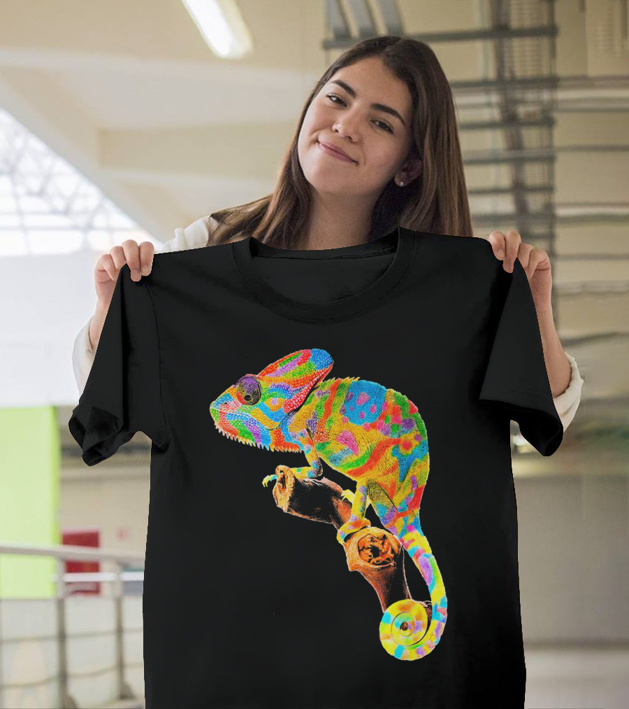 Chameleon Rainbow Colorful Women Men Super T-Shirt