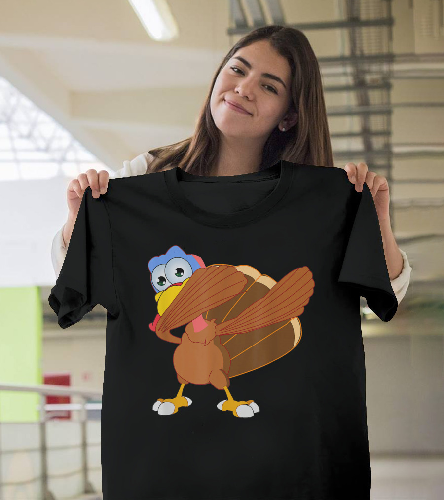 Thanksgiving Turkey Doing the Dab Dance Fun Holiday Gesture T-Shirt
