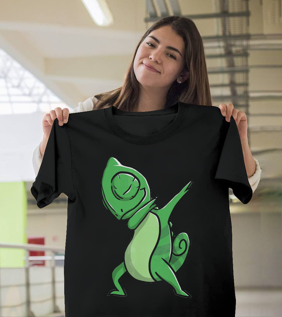 Dabbing Chameleon Kids Dabbing Chameleon T-Shirt
