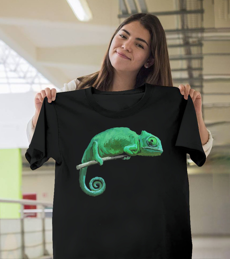 Chameleon Chamaeleon Lizard Green Reptile T-Shirt
