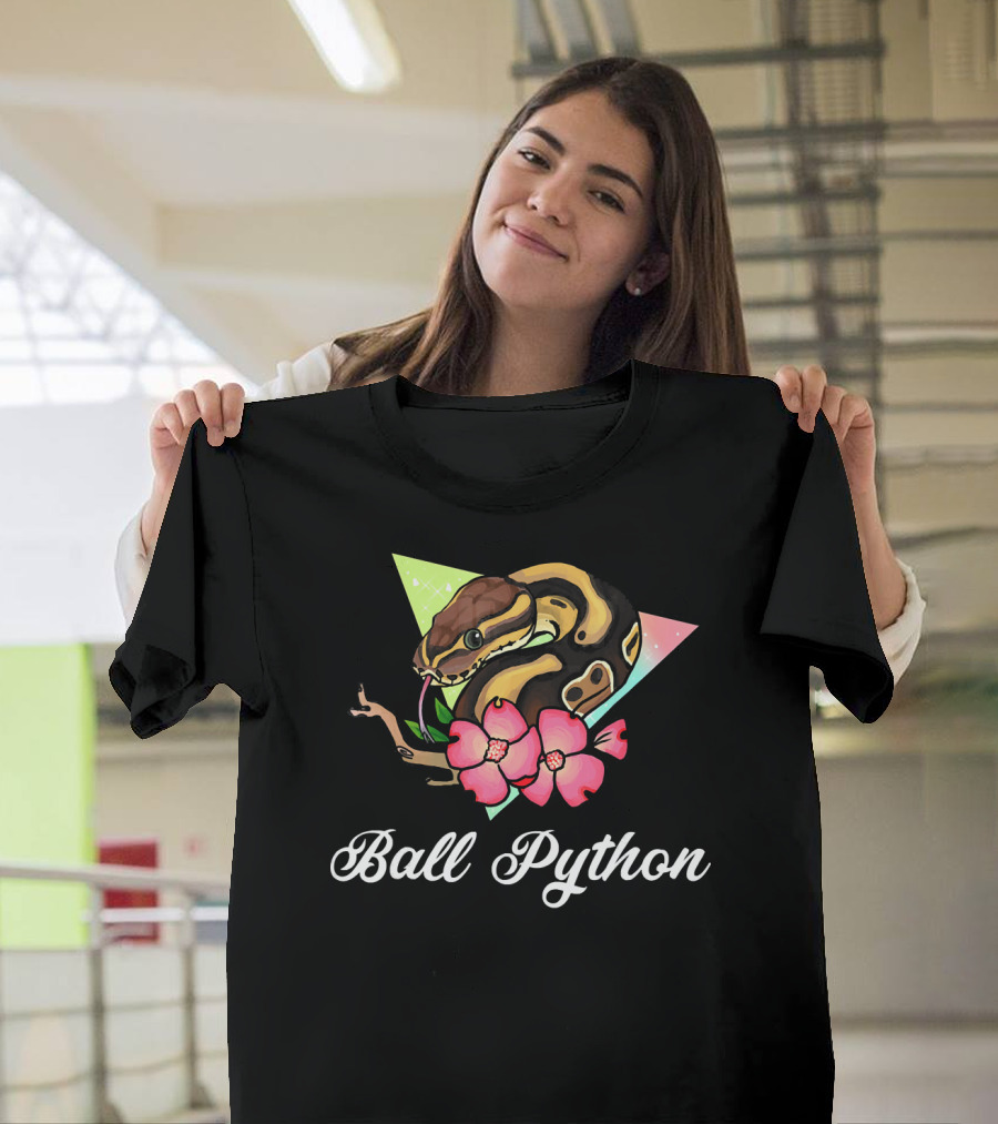 Ball Python Flower Triangle T-Shirt