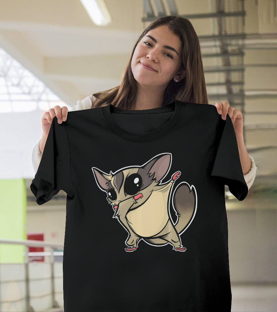 Dabbing Sugar Glider with Cute T-Shirt