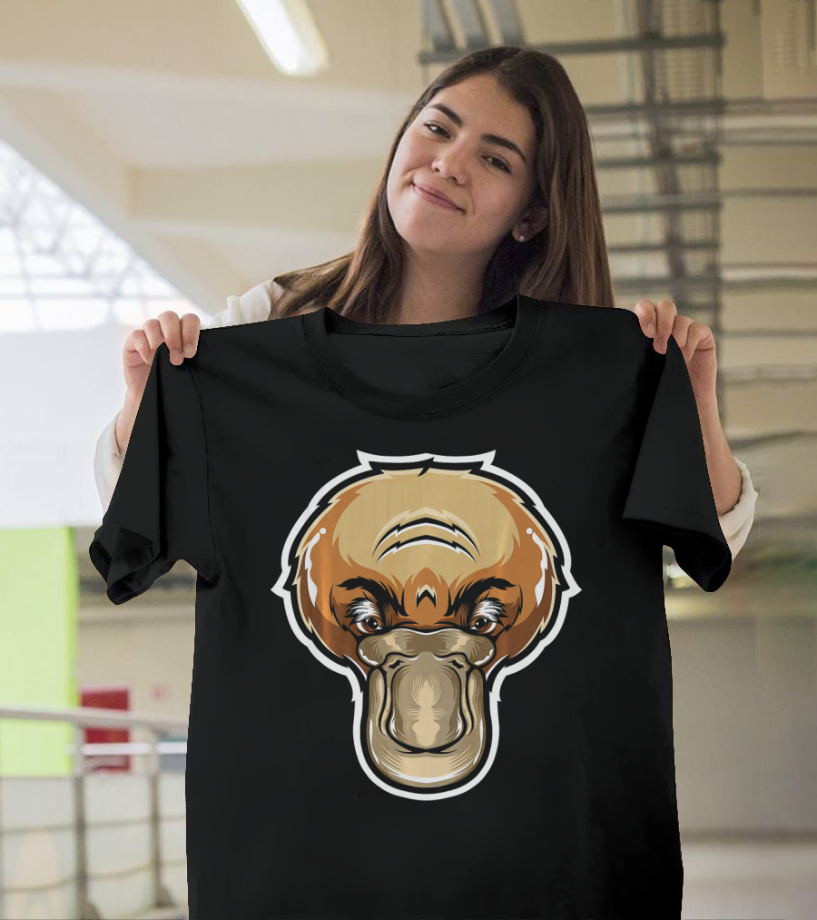 Duck Billed Platypus Wildlife Australia Iconic Face T-Shirt