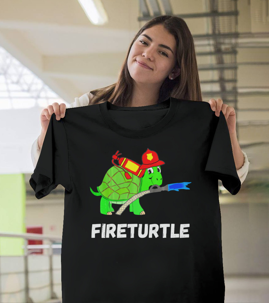 FIRETURTLE Fire Fighter Sea Turtle Tortoise Firefighter T-Shirt