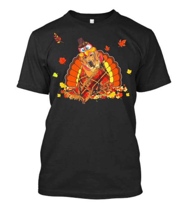 Great Dane Thanksgiving Turkey Autumn Leaves T-Shirt