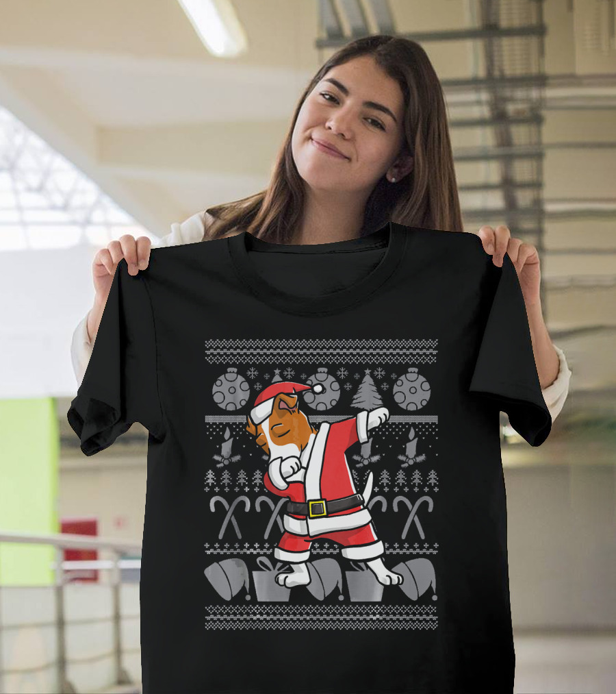 Santa Dabbing Jack Russell Terrier Christmas T-Shirt