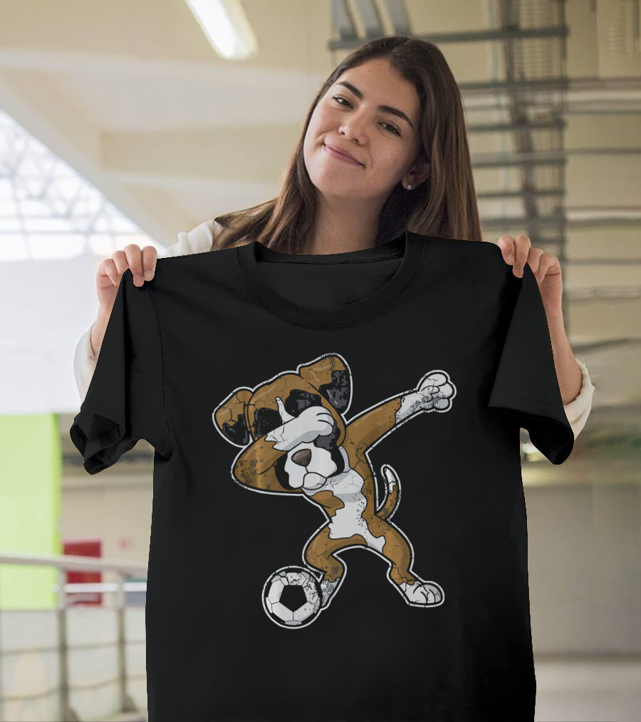 Boxer Dog Dabbing with Soccer Ball Dab T-Shirt