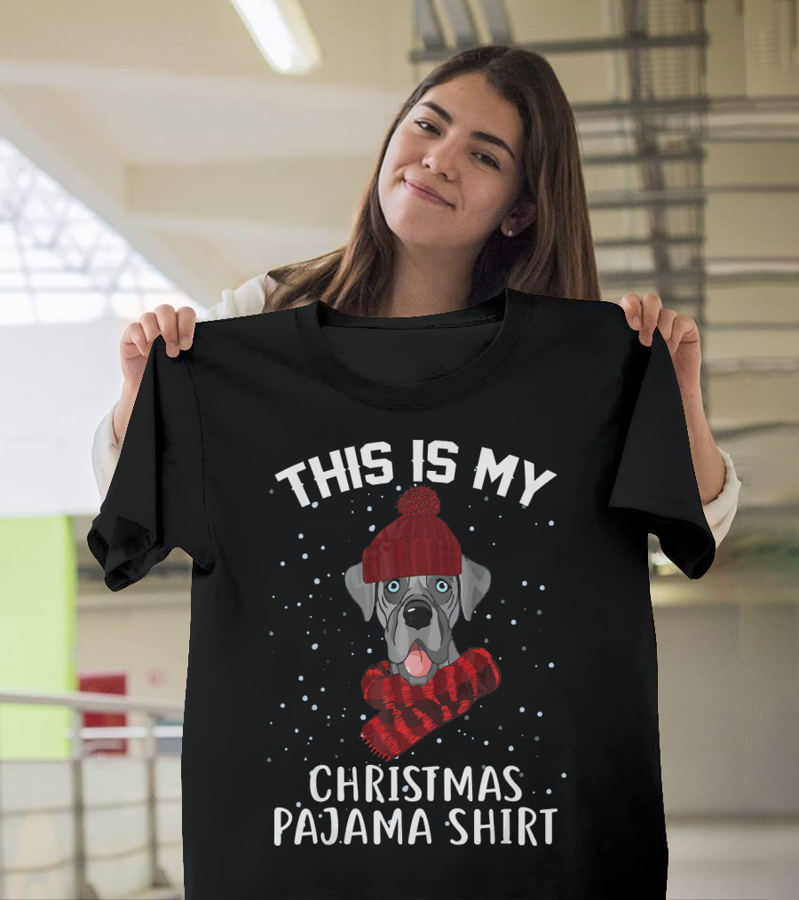 This Is My Great Dane Dog Lover Christmas Pajama T-Shirt