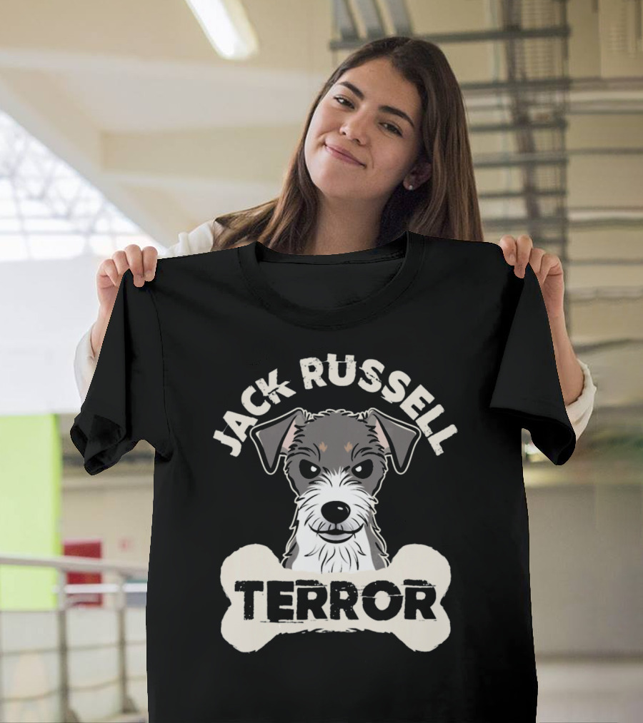 Jack Russell Terrier Terror Dog Pet Bone T-Shirt