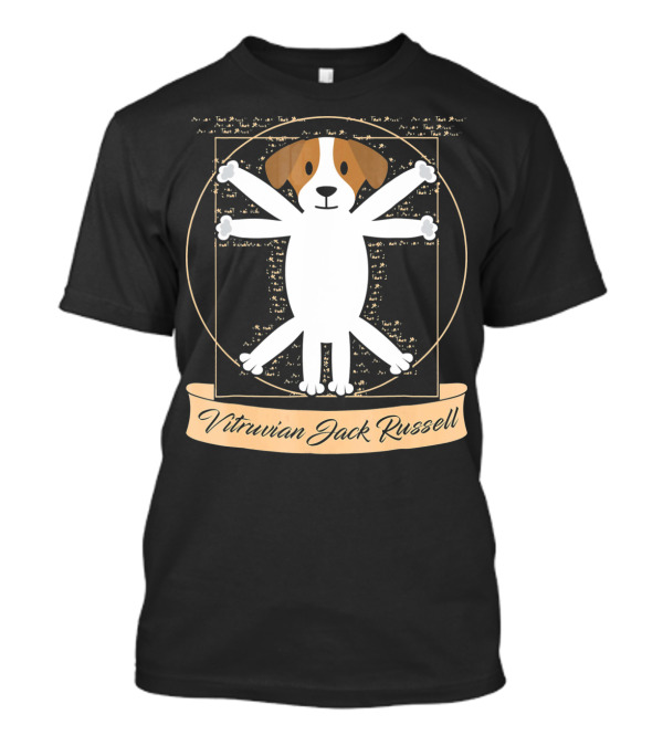 Vitruvian Jack Russell Terrier Man T-Shirt