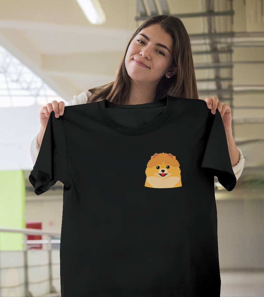 Pomeranian Puppy Cute Fluffy Cartoon T-Shirt