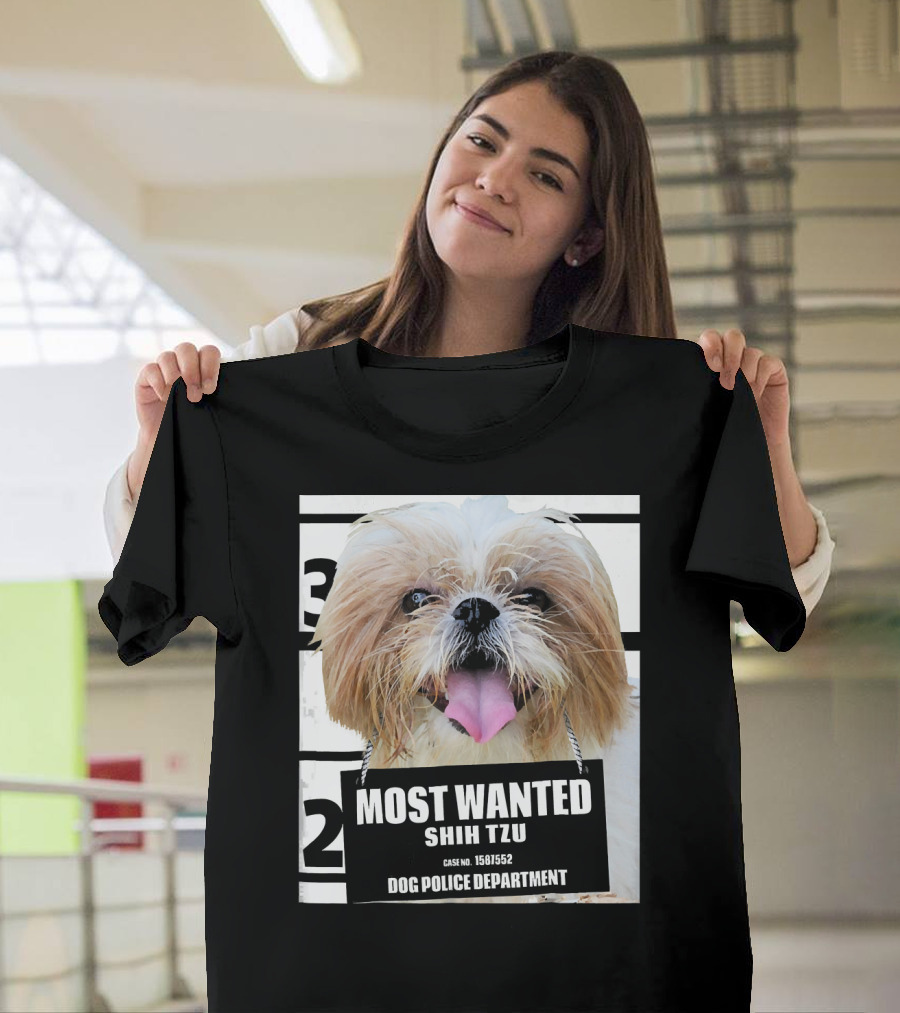 MOST WANTED SHIH TZU CASE NO. 1561552 DOG POLICE DEPARTMENT T-Shirt