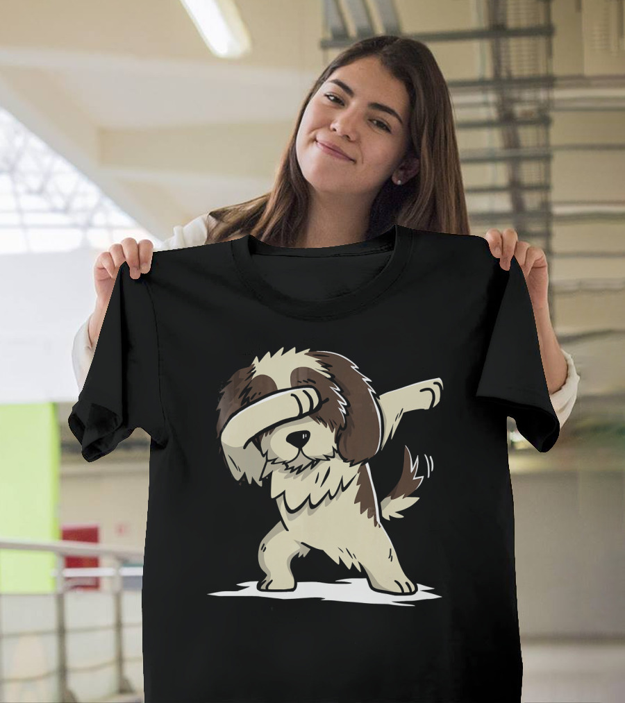 Cute Shih Tzu Dabbing Dog Funny T-Shirt
