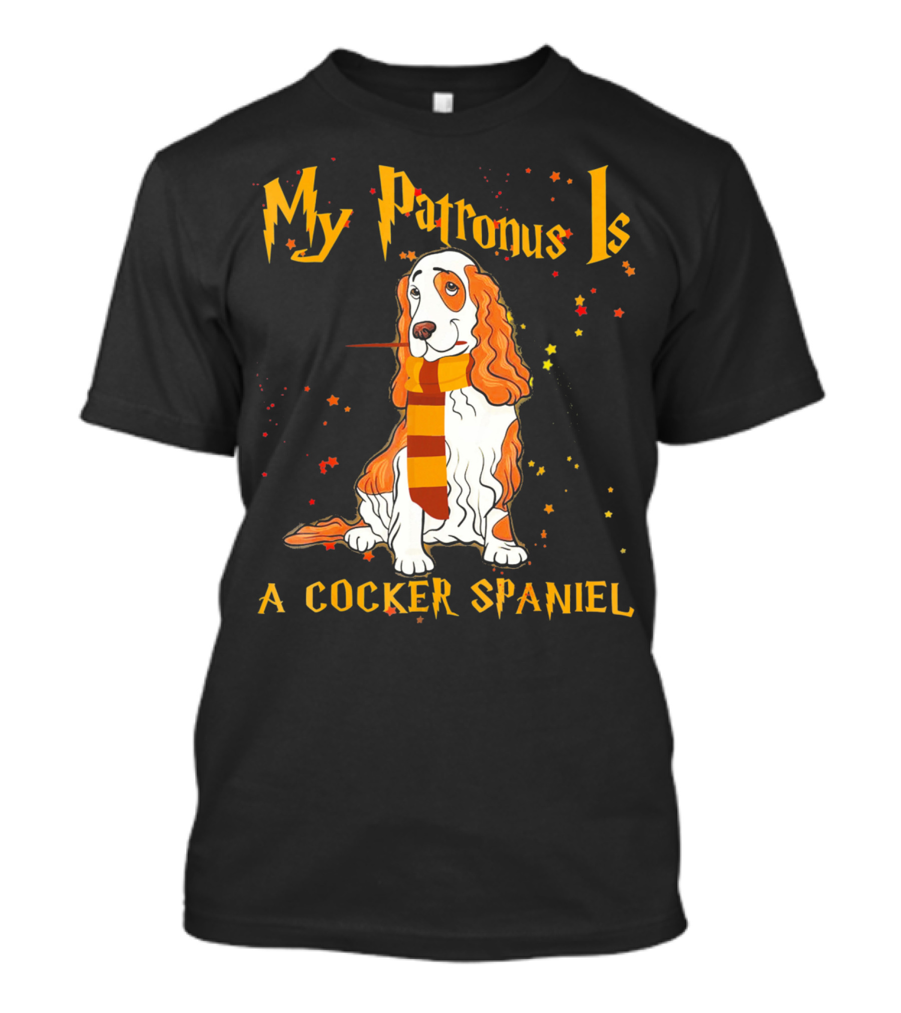 My Patronus Is A Cocker Spaniel With Scarf And Wand T-Shirt