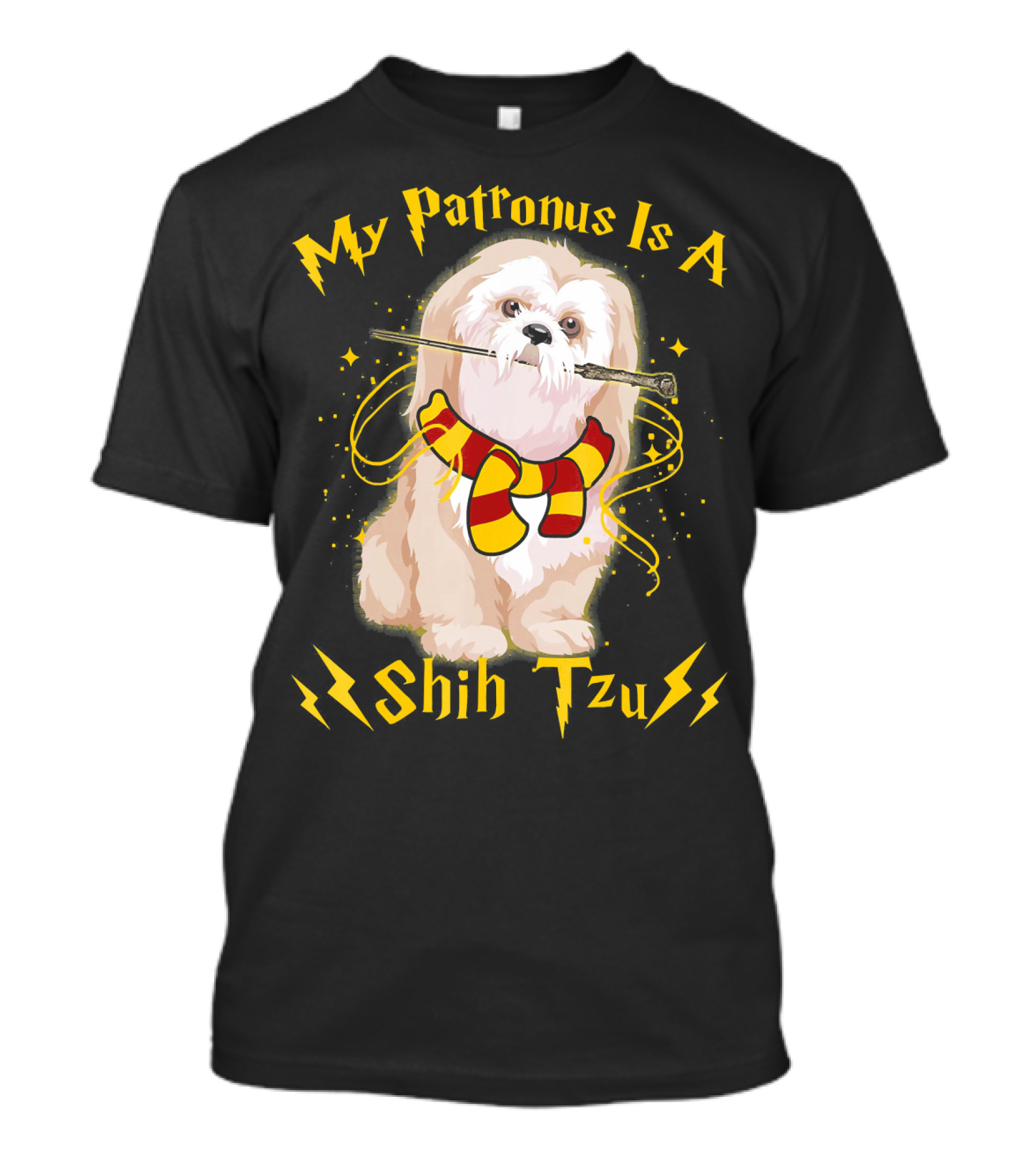 My Patronus Is A Shih Tzu Funny Dog Wizard Scarf T-Shirt
