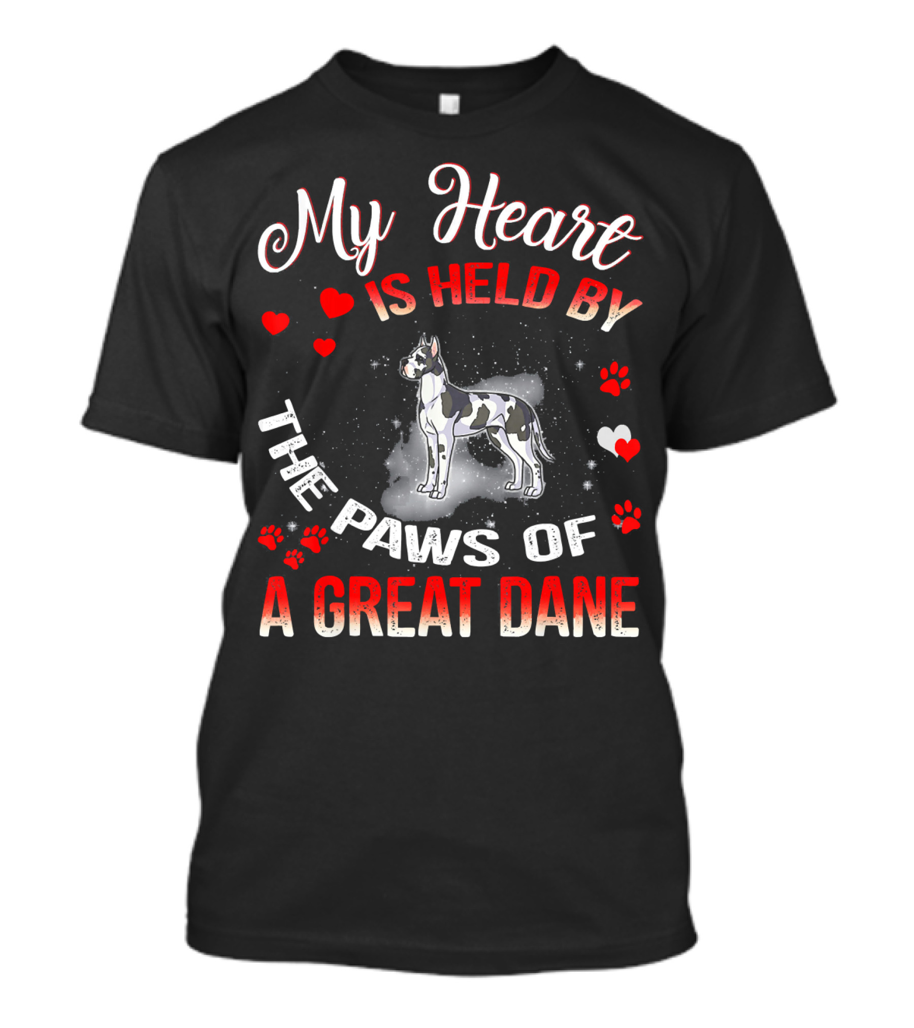 My Heart Is Held By The Paws Of A Great Dane T-Shirt