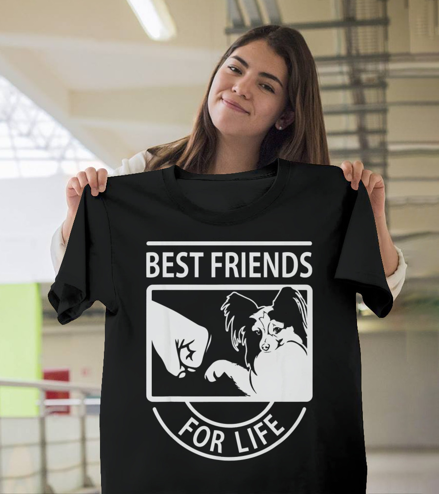 Best Friends For Life Papillon Fist Bump T-Shirt