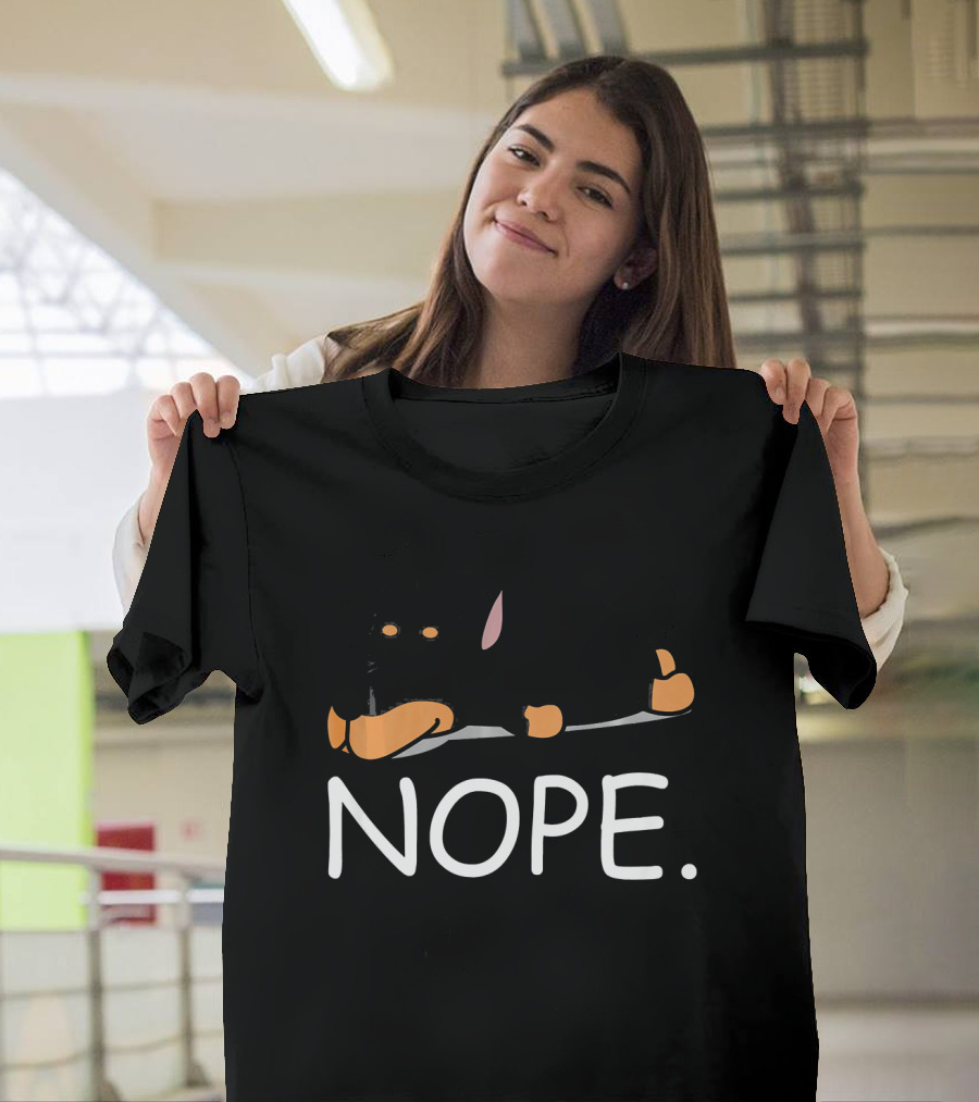 Nope Funny Lazy Doberman Nope Not Today T-Shirt