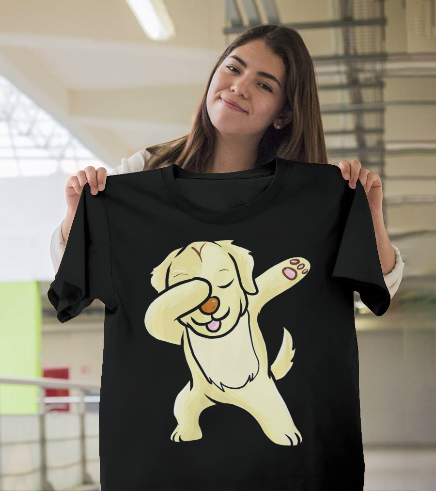 Dabbing Labrador Dog Paw Pose Fun Puppy Dance T-Shirt