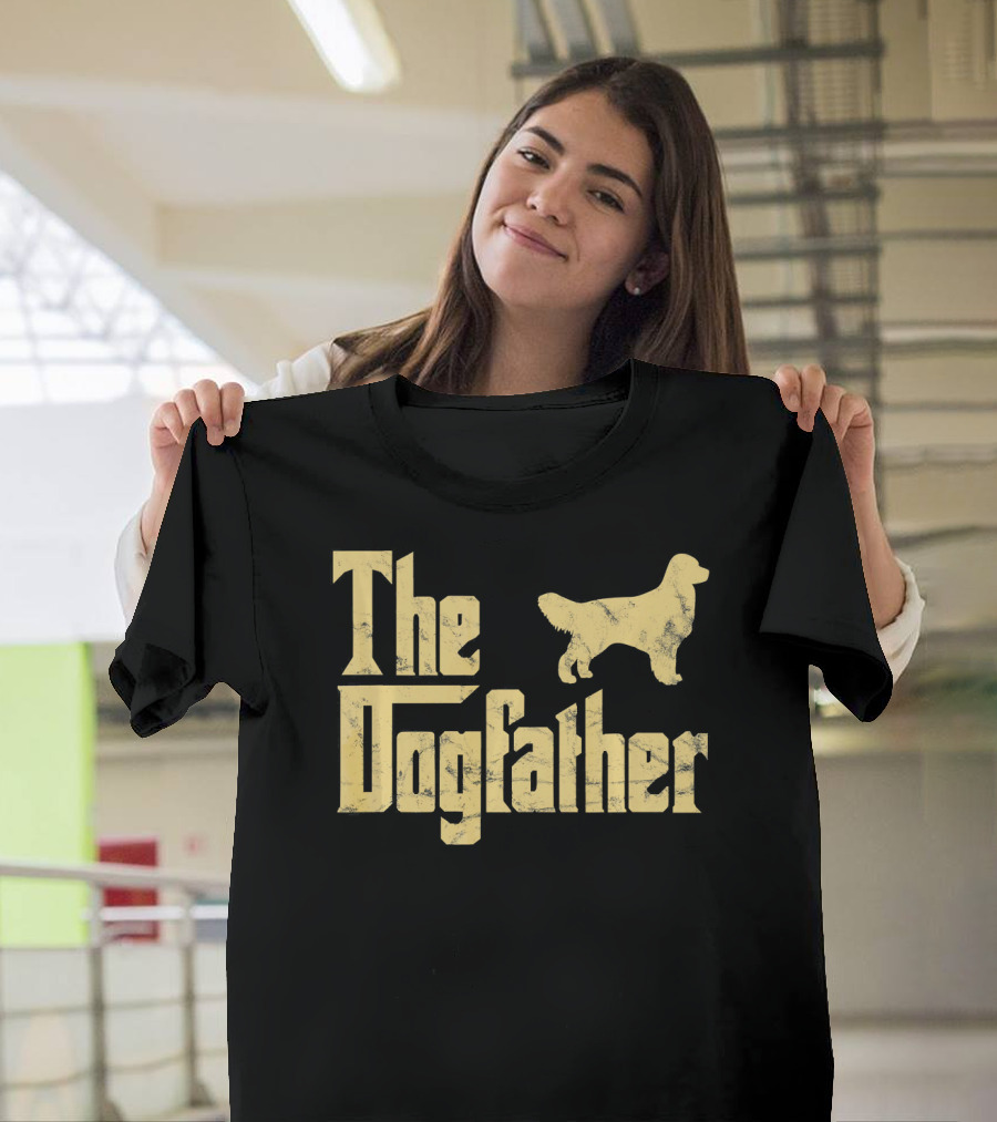The Dogfather Golden Retriever Funny Dog T-Shirt