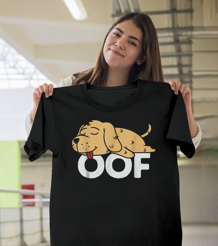 Golden Retriever Oof Internet Vibe Sleeping Puppy T-Shirt