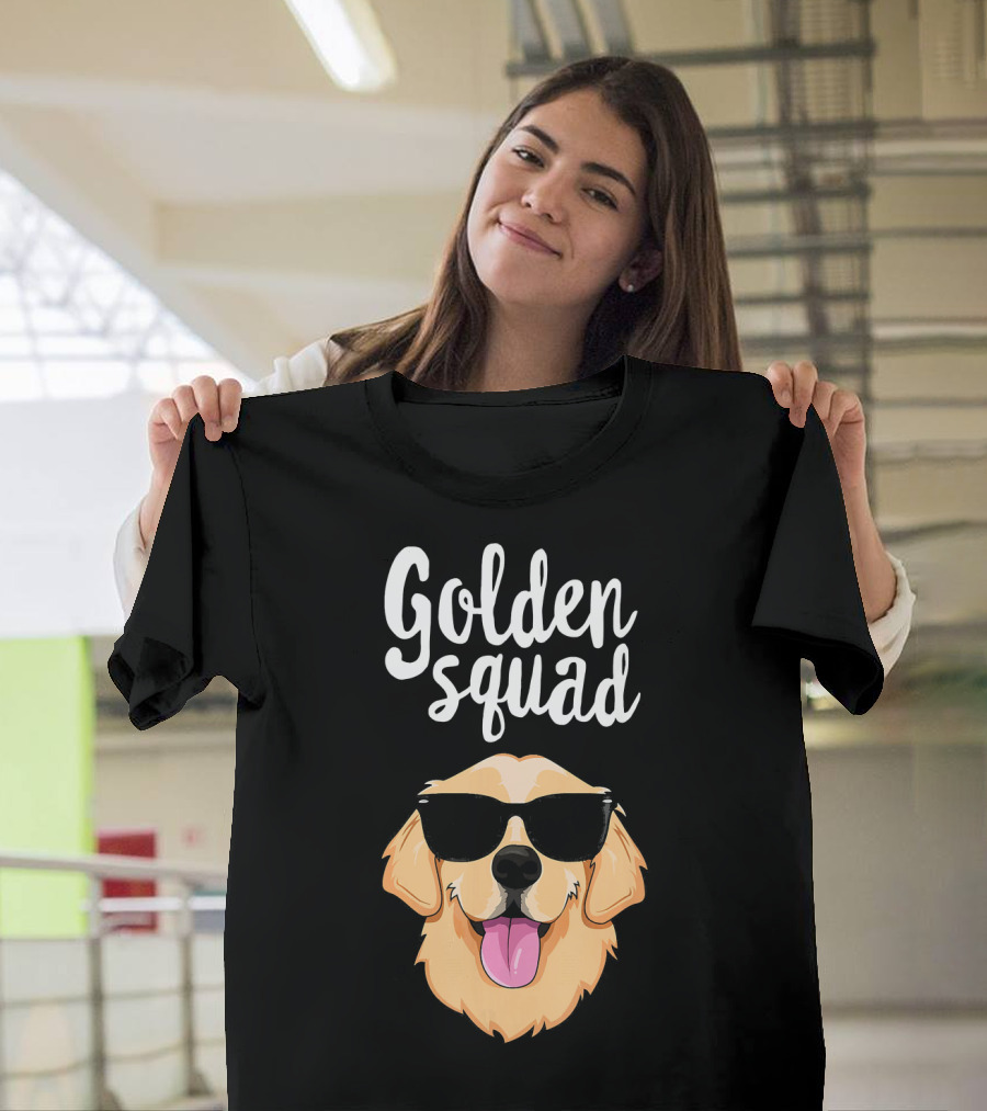 Golden Squad Kids Boys Cool Retro Dog Sunglasses T-Shirt