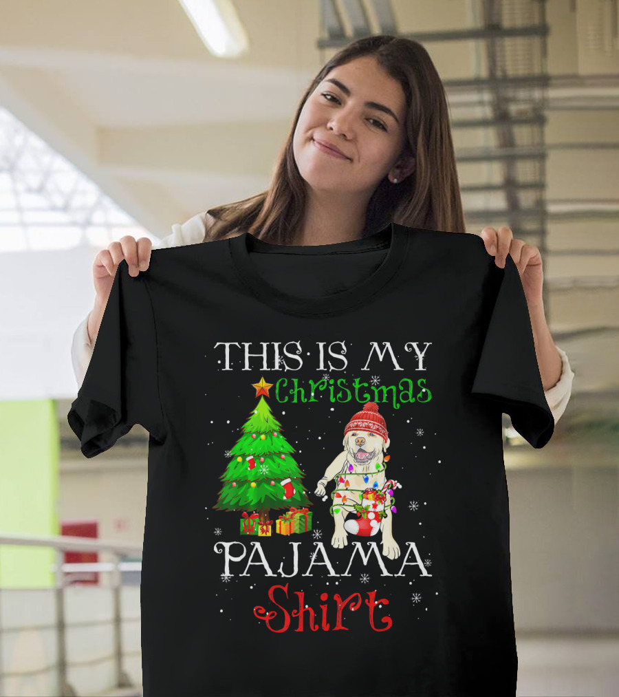 This Is My Christmas Pajama Shirt Labrador Retriever Dog Xmas Tree T-Shirt