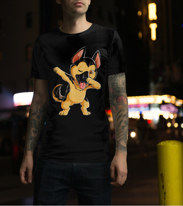 Dabbing German Shepherd Boys Dab Playful Canine Pose T-Shirt