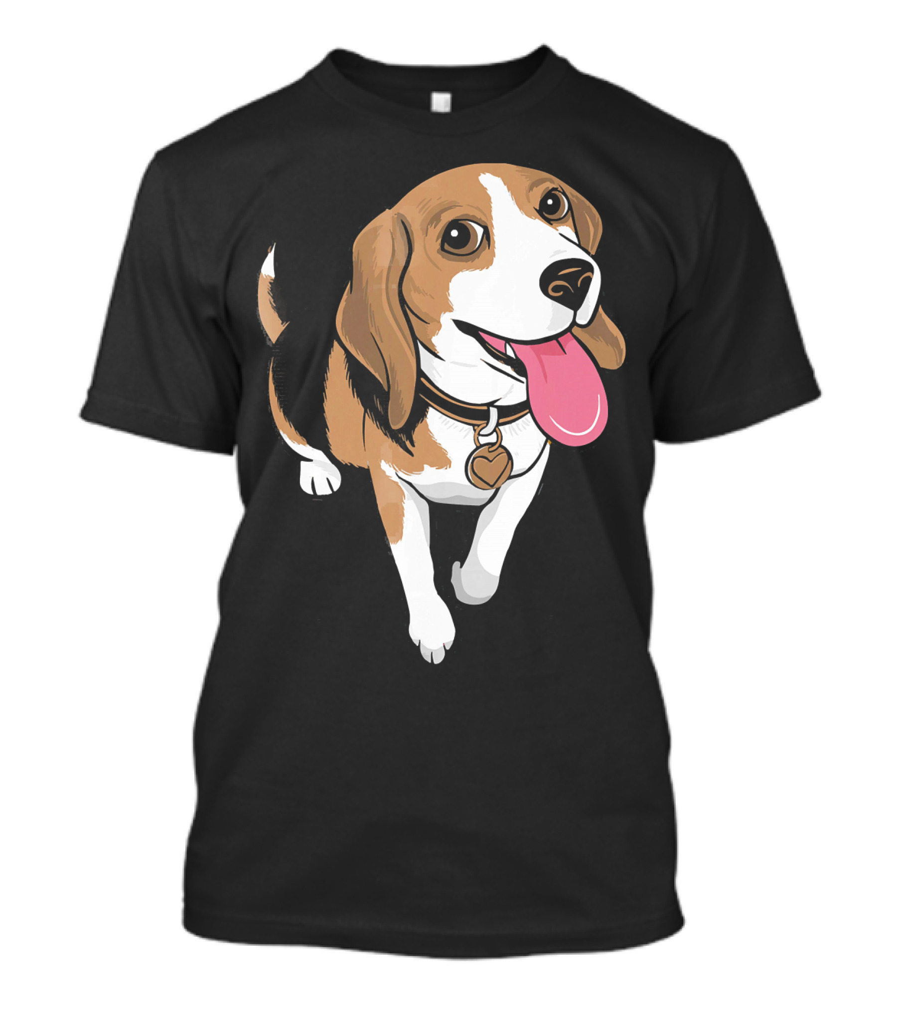 Beagle Funny Beagles Cartoon Happy Dog Iconic T-Shirt