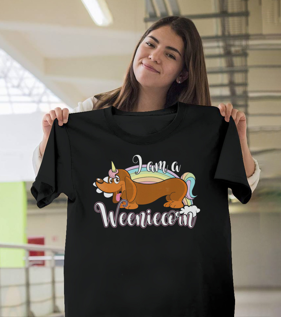 I Am A Weeniecorn Dachshund Rainbow Horn T-Shirt