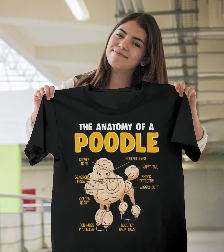 The Anatomy of a Poodle Clever Head Soulful Eyes Happy Tail Generous Kisser Snack Detector Wiggly Butt Golden Heart For Hugs Propeller Booster Back Pa