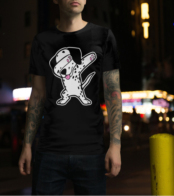 Funny Dabbing Dalmatian Dog T-Shirt