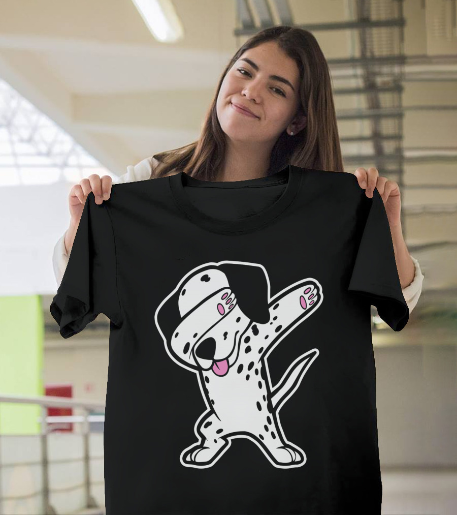 Funny Dabbing Dalmatian Dog T-Shirt