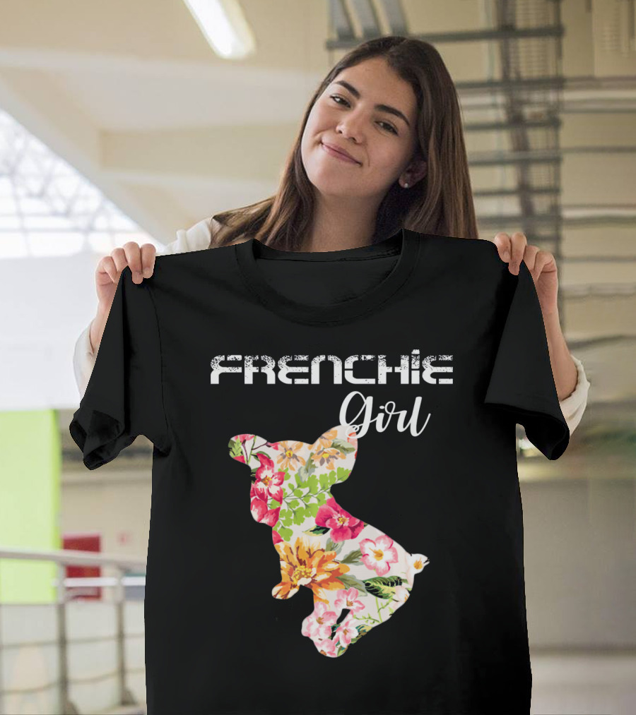 Frenchie Girl Floral Frenchie T-Shirt