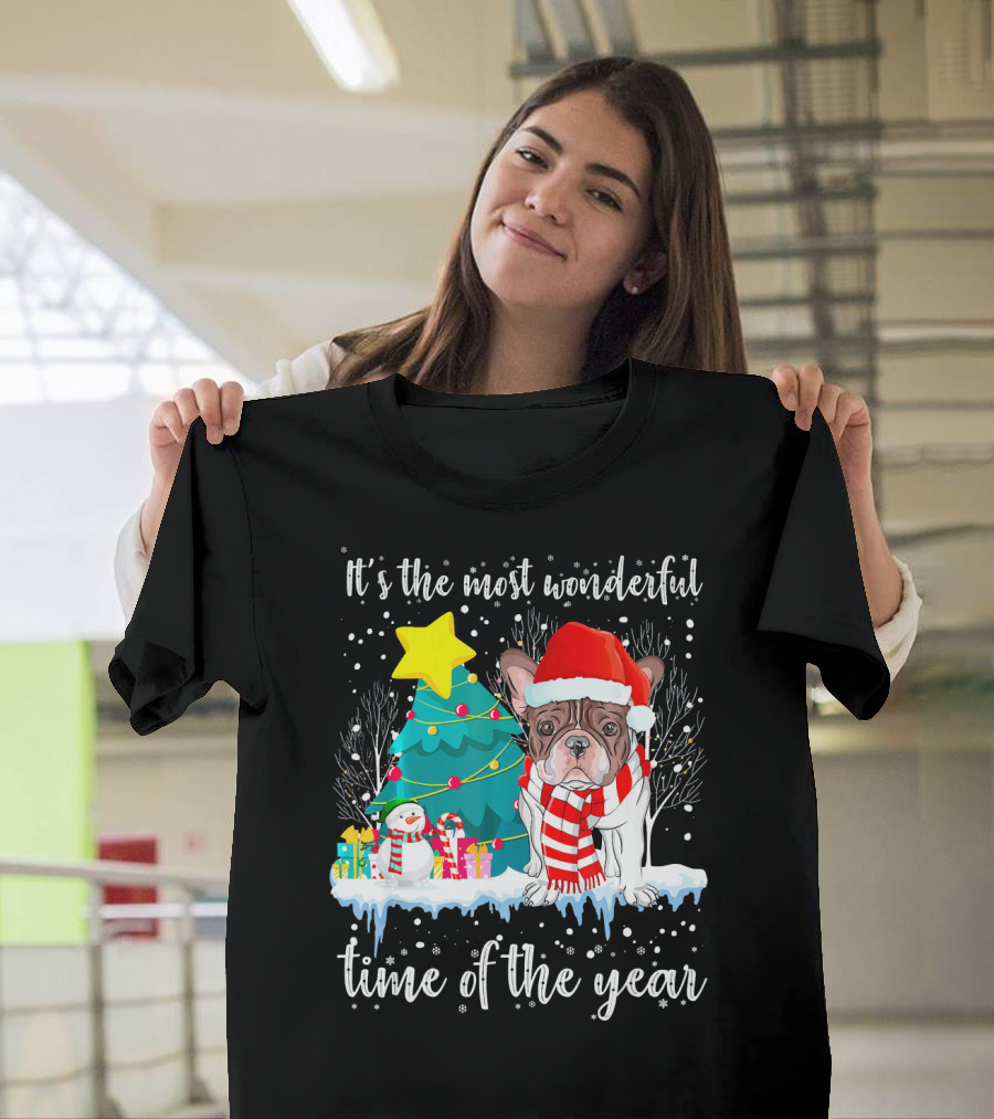 It's The Most Wonderful Time of the Year French Bulldog Christmas T-Shirt