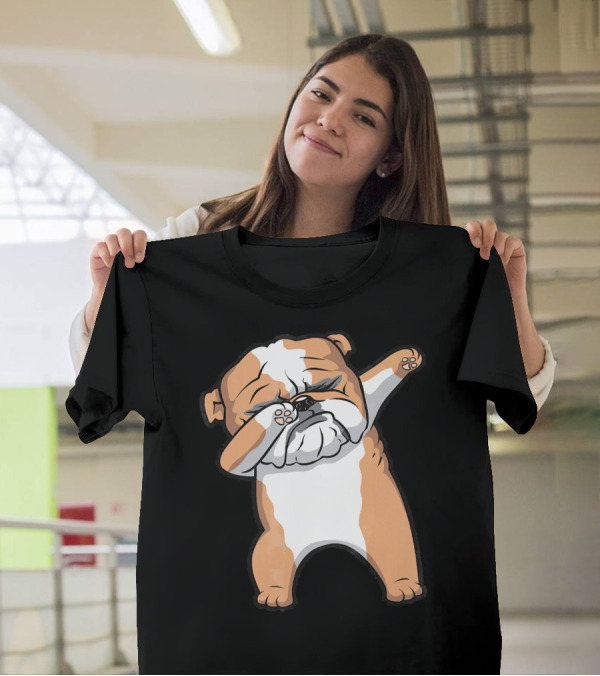 English Bulldog Cute Funny Dabbing Dab T-Shirt