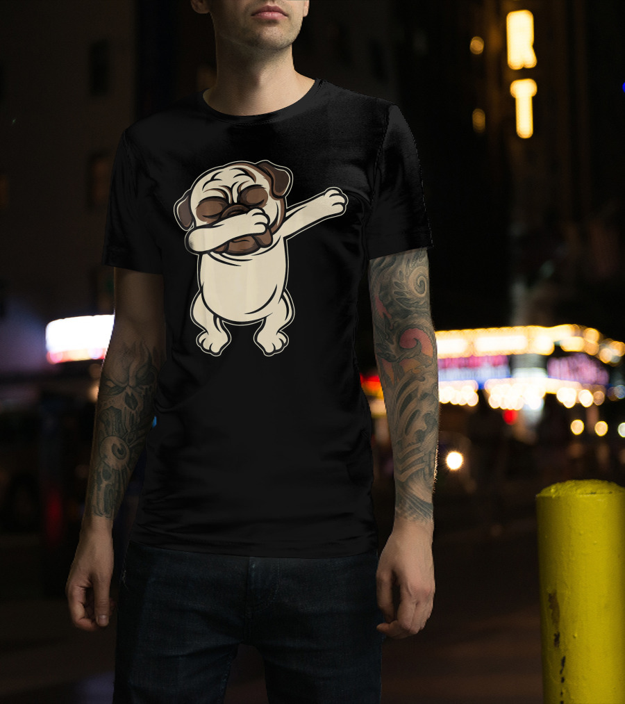 Funny Pug Dab Dabbing Pug Pug Dance T-Shirt