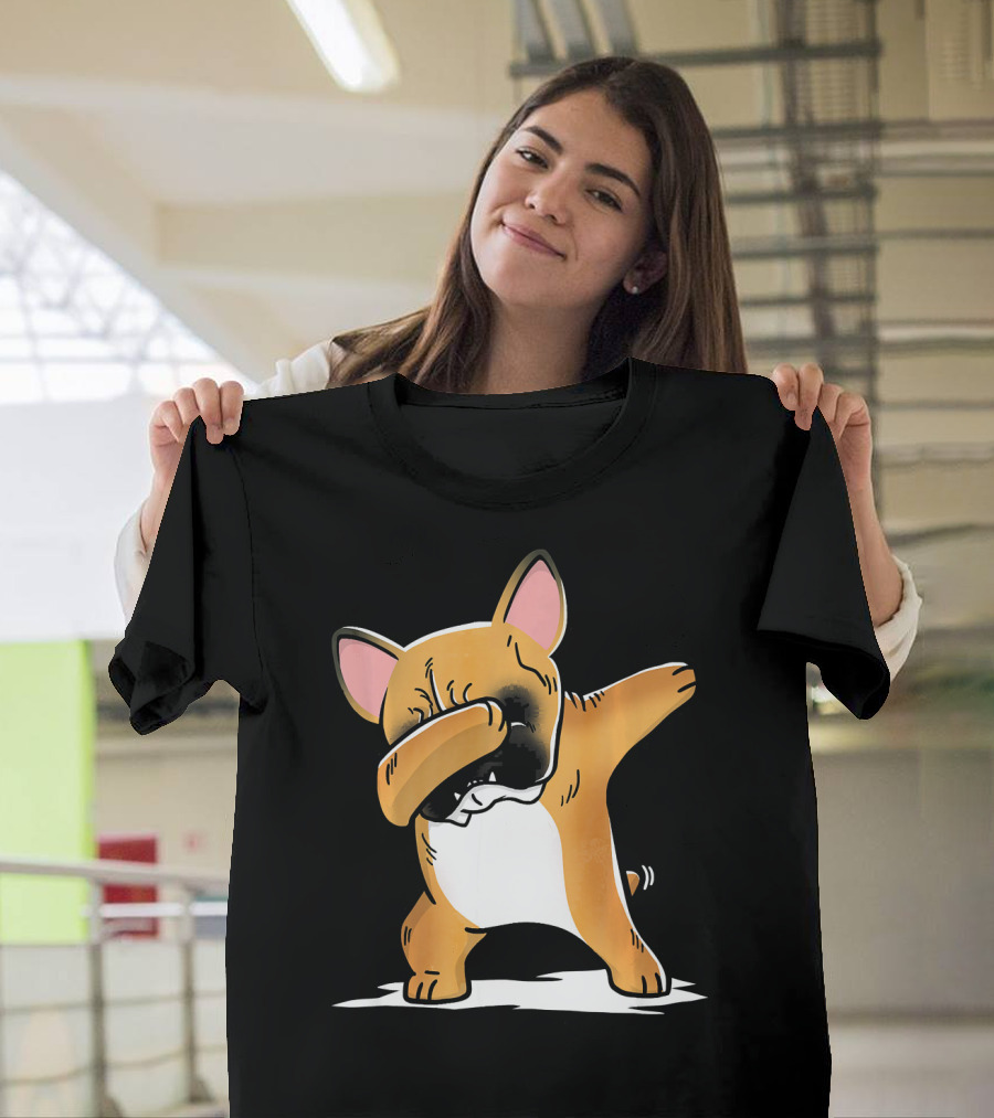 Fawn French Bulldog Dabbing Fren Dance Pose T-Shirt