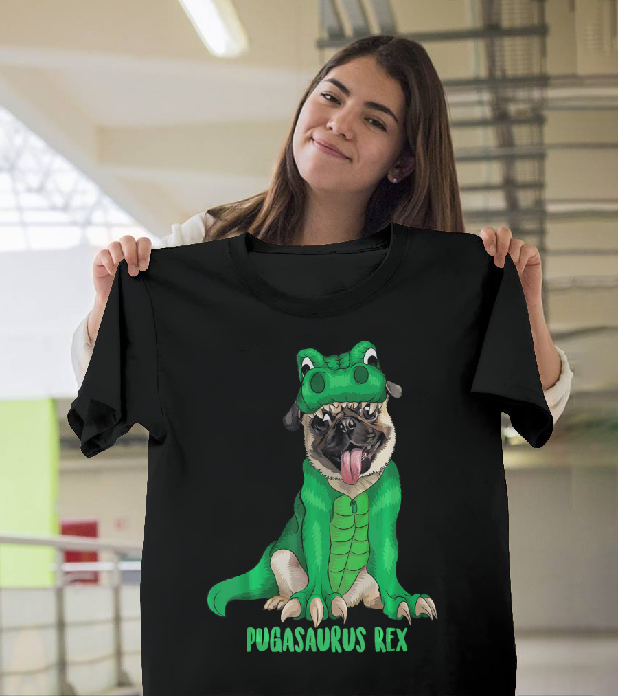 Pugasaurus Rex Cute Puglet Dino Costume T-Shirt