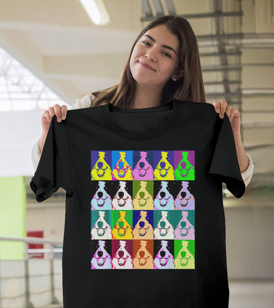 Border Collie Colorful Pop Art Blocks T-Shirt