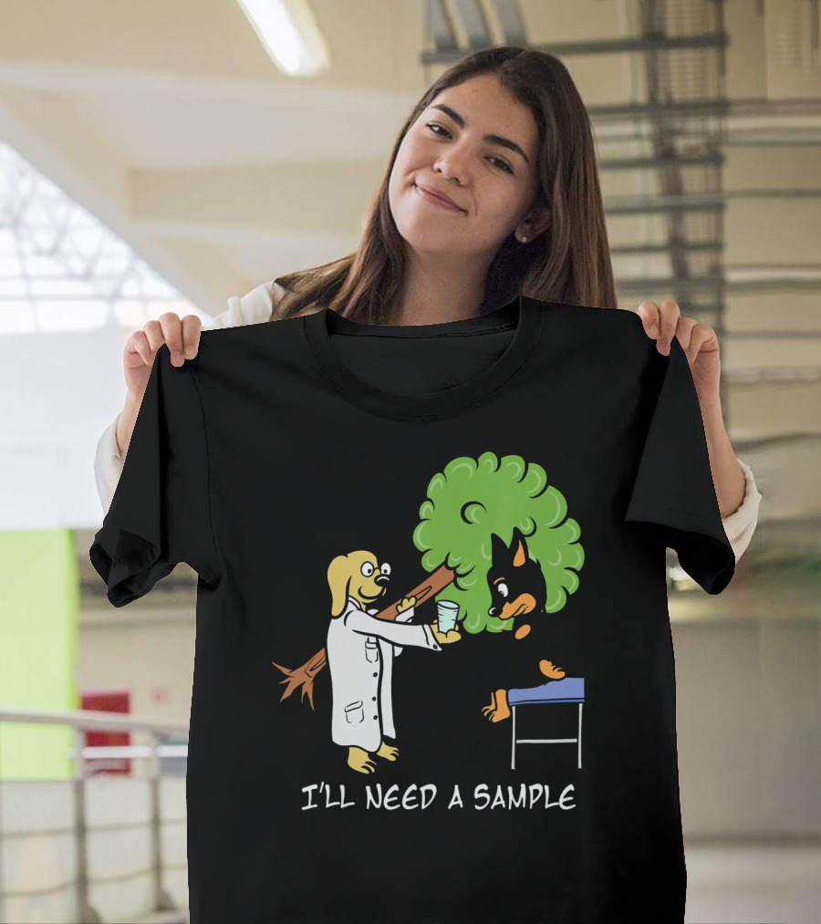 Funny Miniature Pinscher I'll Need A Sample Vet Dog Tree Scene T-Shirt
