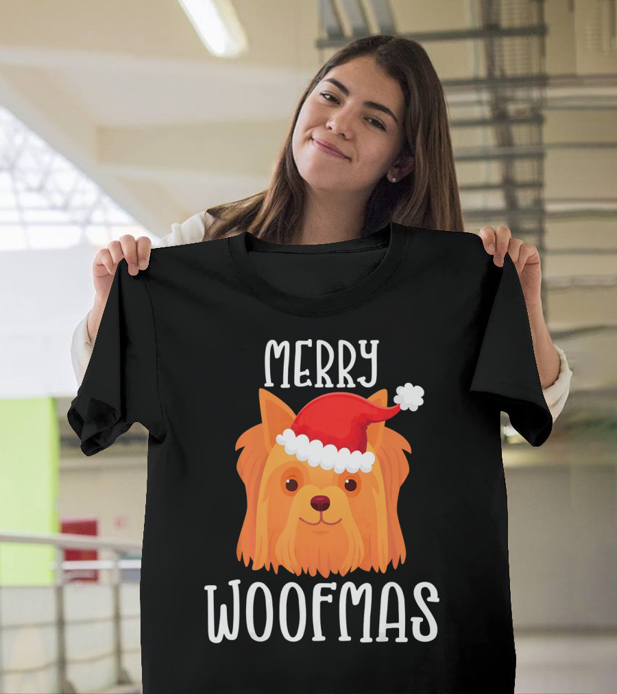 Merry Woofmas Funny Yorkie T-Shirt