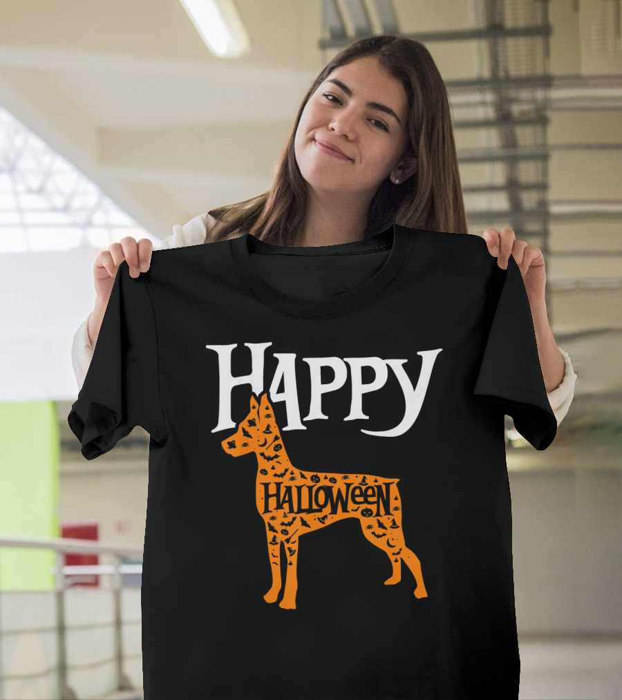 Happy Halloween Miniature Pinscher Dog T-Shirt