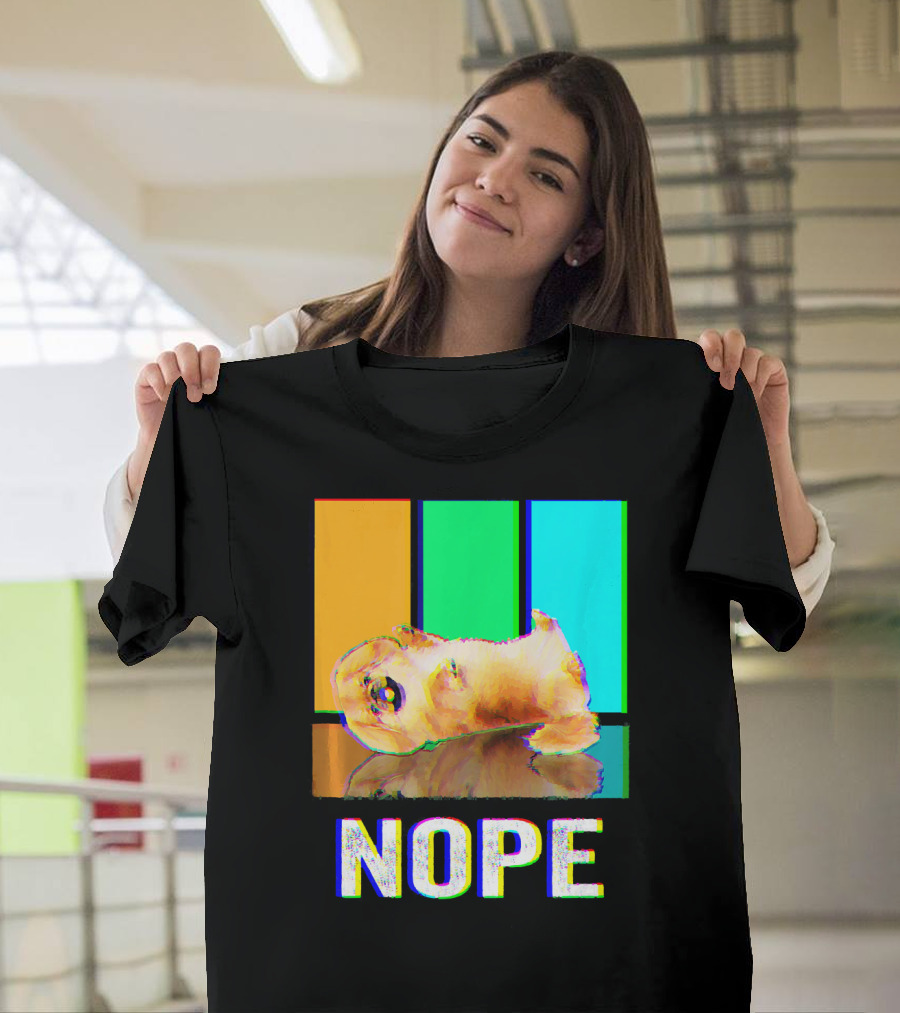 Nope Pekingese Not Today Dog Retro Color Blocks T-Shirt